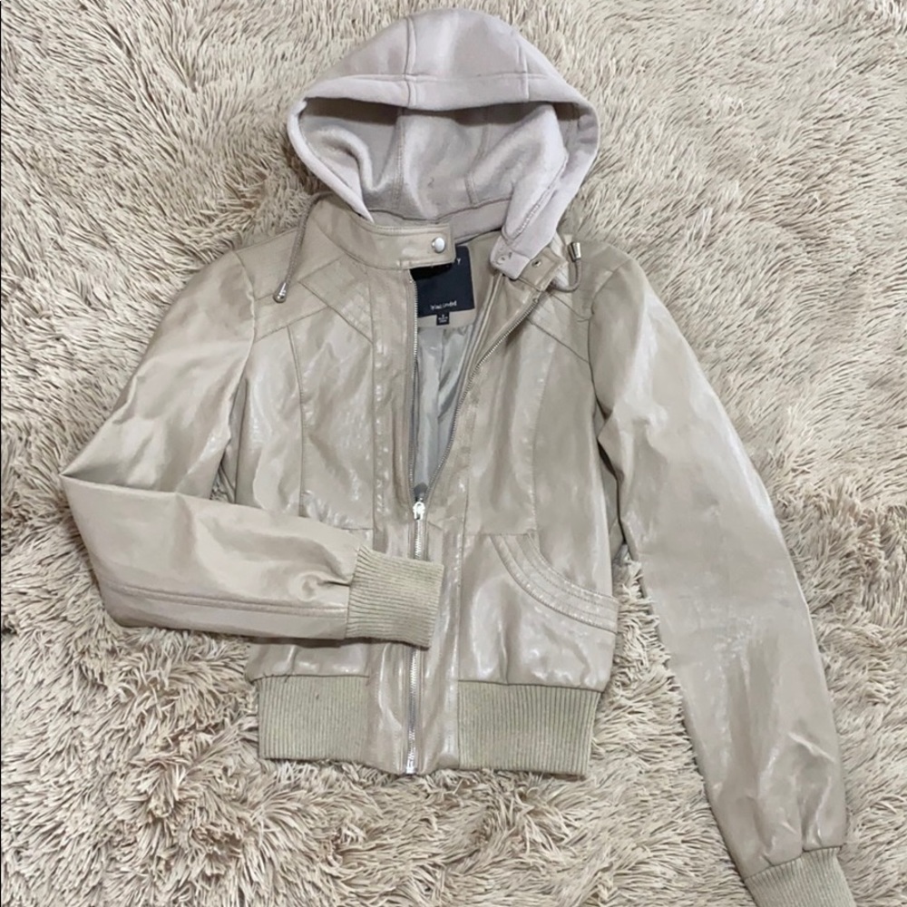 Trendy, fun faux leather jacket